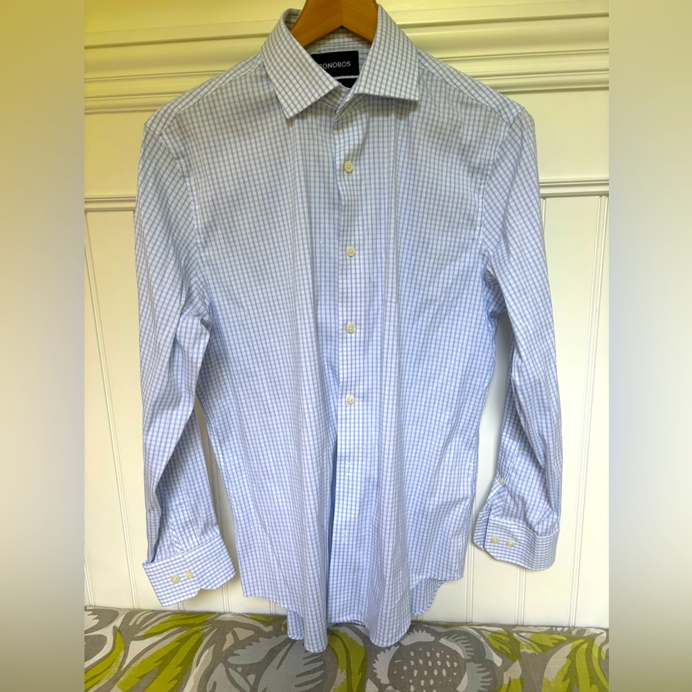 Bonobos Tailored Fit Performance Shirt 15.5” neck.